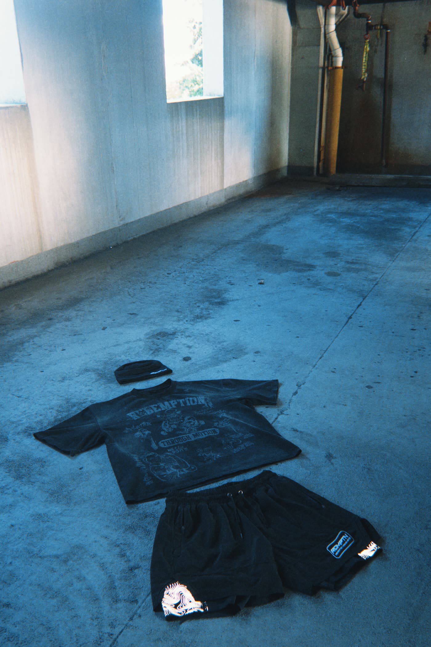 RDMPTN kit laid out on a parking garage floor